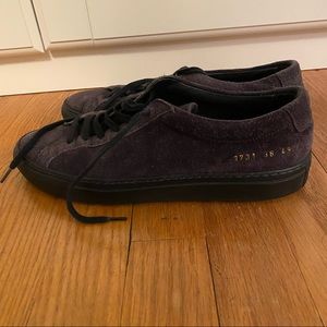 Woman by Common Projects Navy Suede Sneakers